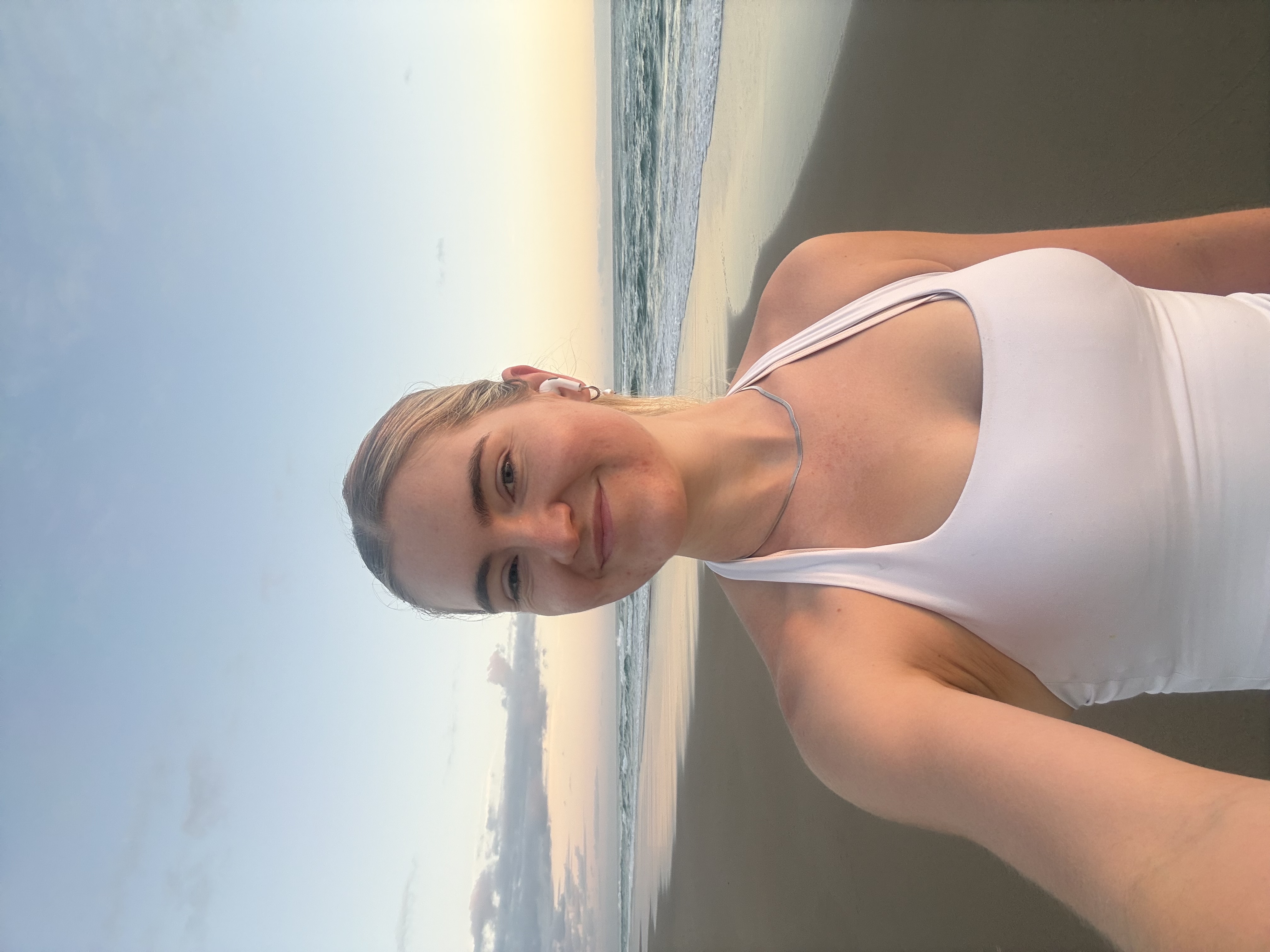 Tayla Burrell at the beach